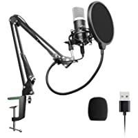 Los mejores  - Micrófono de condensador USB Podcast 192kHZ - 24bit- UHURU Kit profesional de micrófono cardioide para transmisión de PC…